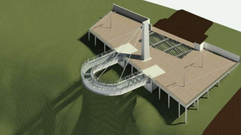 Construção de mirante de aço e vidro de R$ 5,4 milhões suspenso sobre a montanha dá passo decisivo para sair do papel em SC